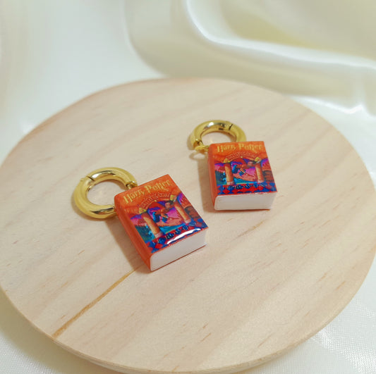 Custom Made Book Charm Earrings