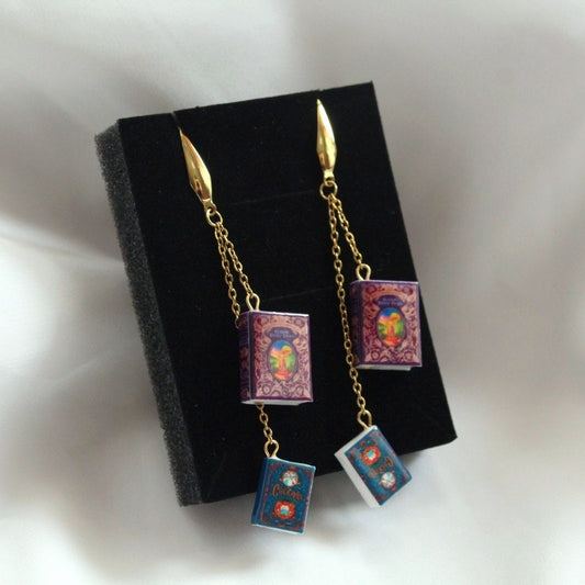 Custom Made Book Earrings